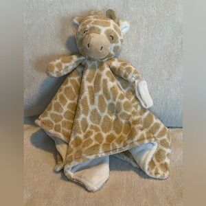 Carters Giraffe Lovey Baby Security Blanket Pacifier Holder Tan White Cuddle Toy